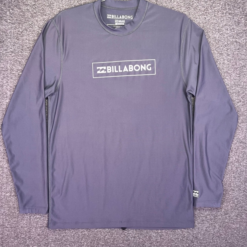 Billabong Rash Guard Mens M Surf Swim Long Sleeve 50+ UPF Performance MWLYJ1UL